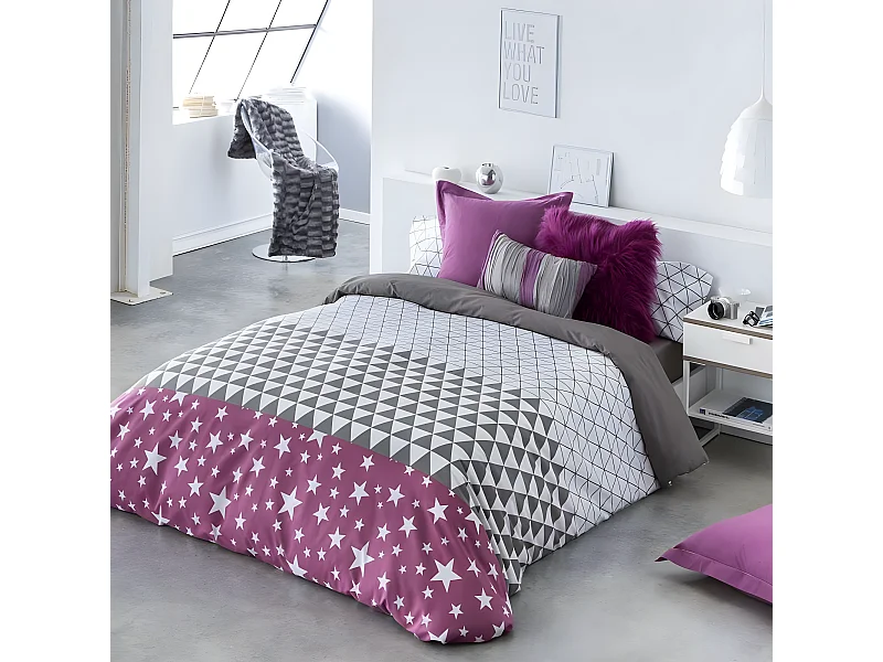 Funda Nordica TRIANGLE algodón poliéster multicolor Cama de 150
