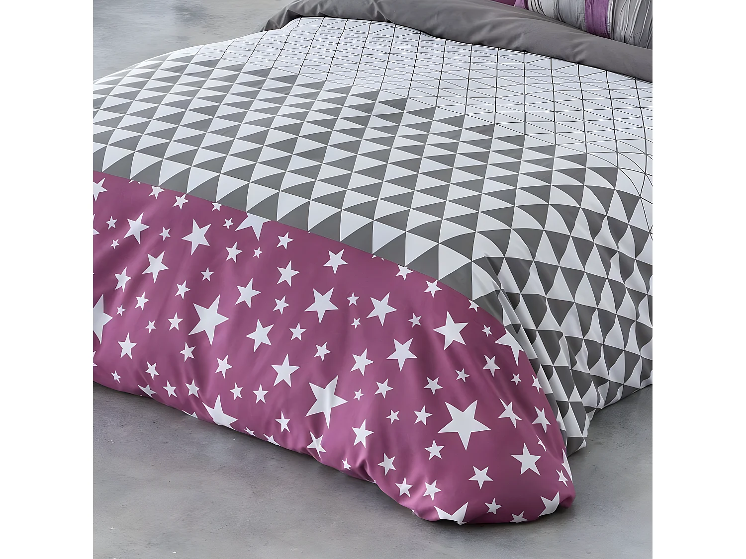 Funda Nordica TRIANGLE algodón poliéster multicolor Cama de 150