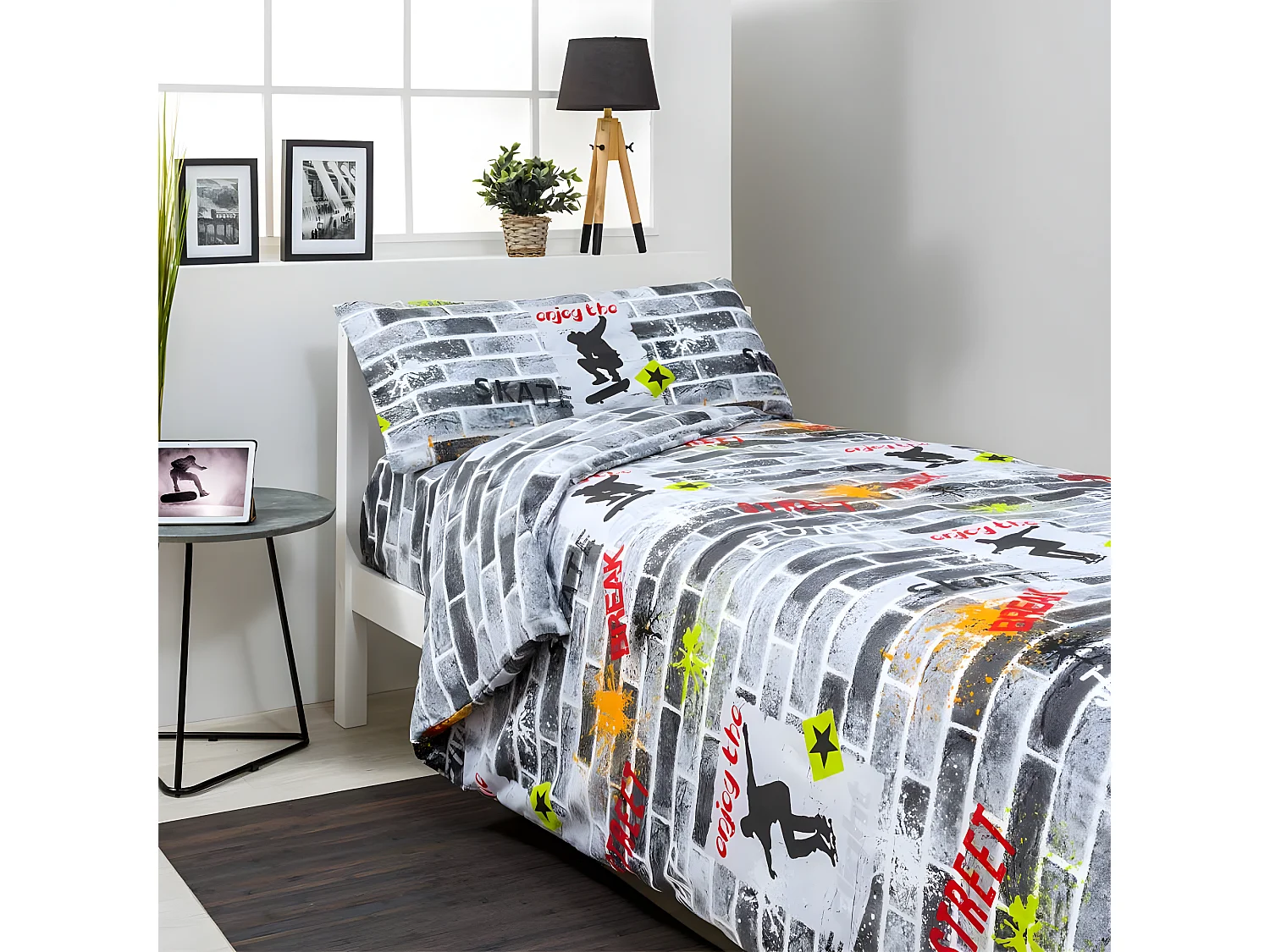 Funda Nordica Juvenil Reversible Roll ALGODÓN- POLIÉSTER Cama 90