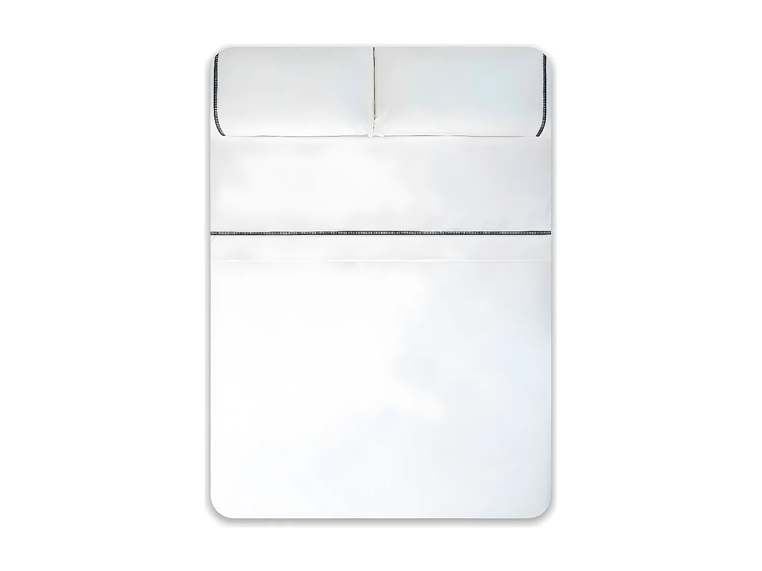 Juego de sabanas vainica percal algodón  Blanco 240x260 Cama de 150