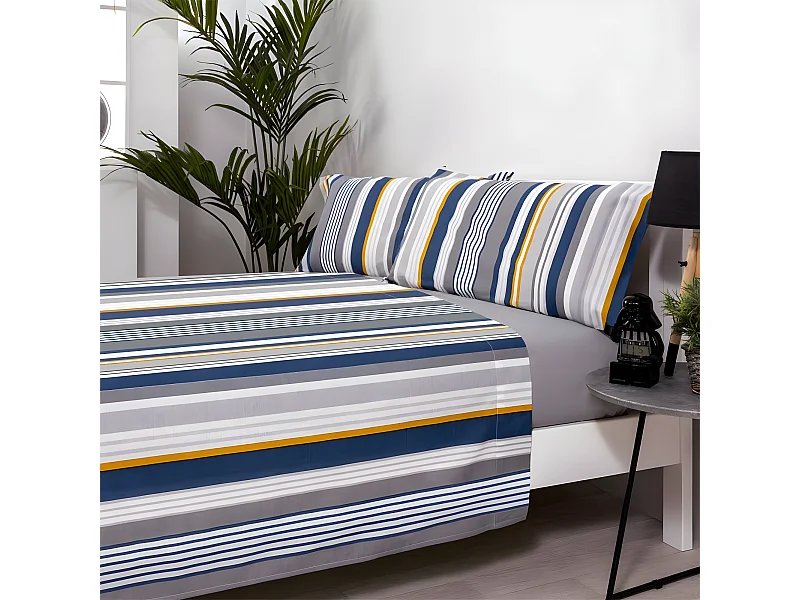 Juego de sábanas ORISOL algodón poliéster multicolor Cama 180