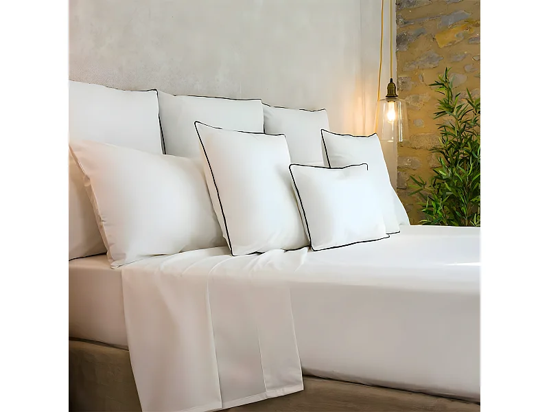 Juego de sábanas 100% algodón orgánico BLANCO 240x260 Cama 150