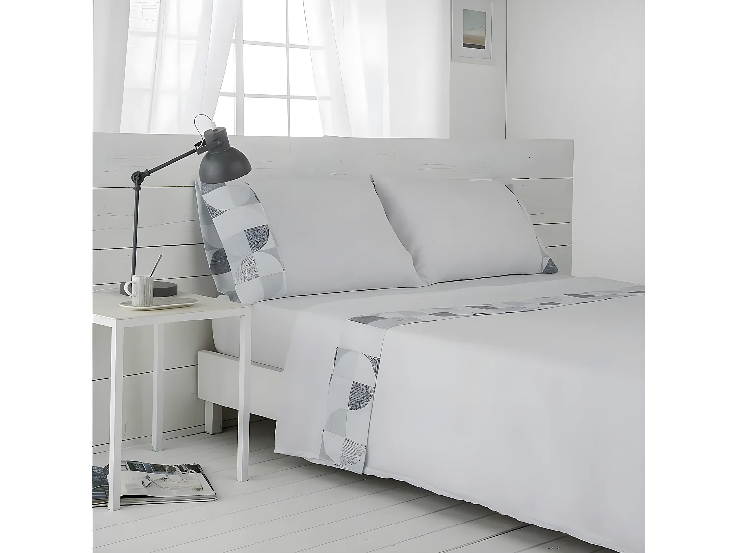 Juego de sábanas BAKER microfibra hipoalergénica BLANCO  Cama 180