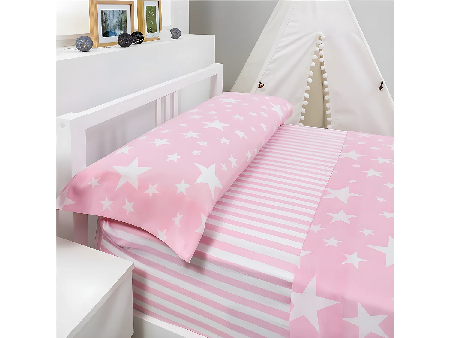 Juego de sabanas Infantil/Juvenil GIVETTE Pink ALGODÓN Poliester Cama 105