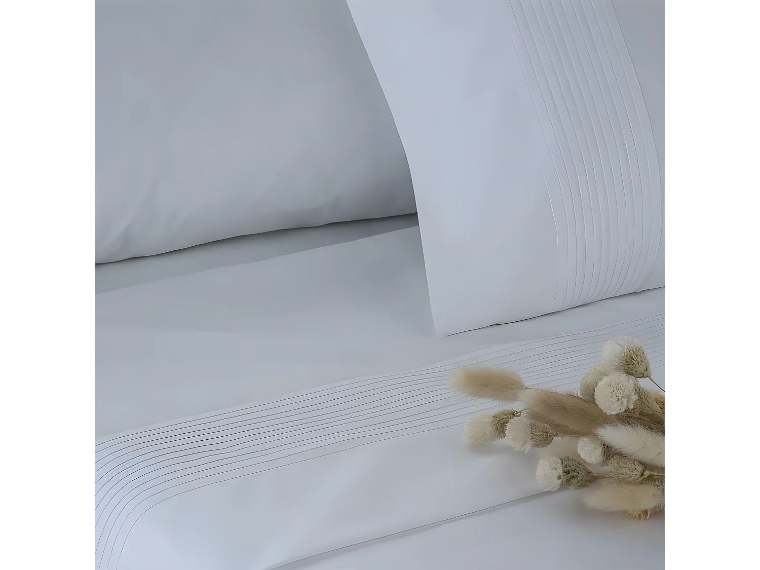 Juego de sabanas GORBEA BLANCO percal algodón  Blanco 240x260 Cama de 150