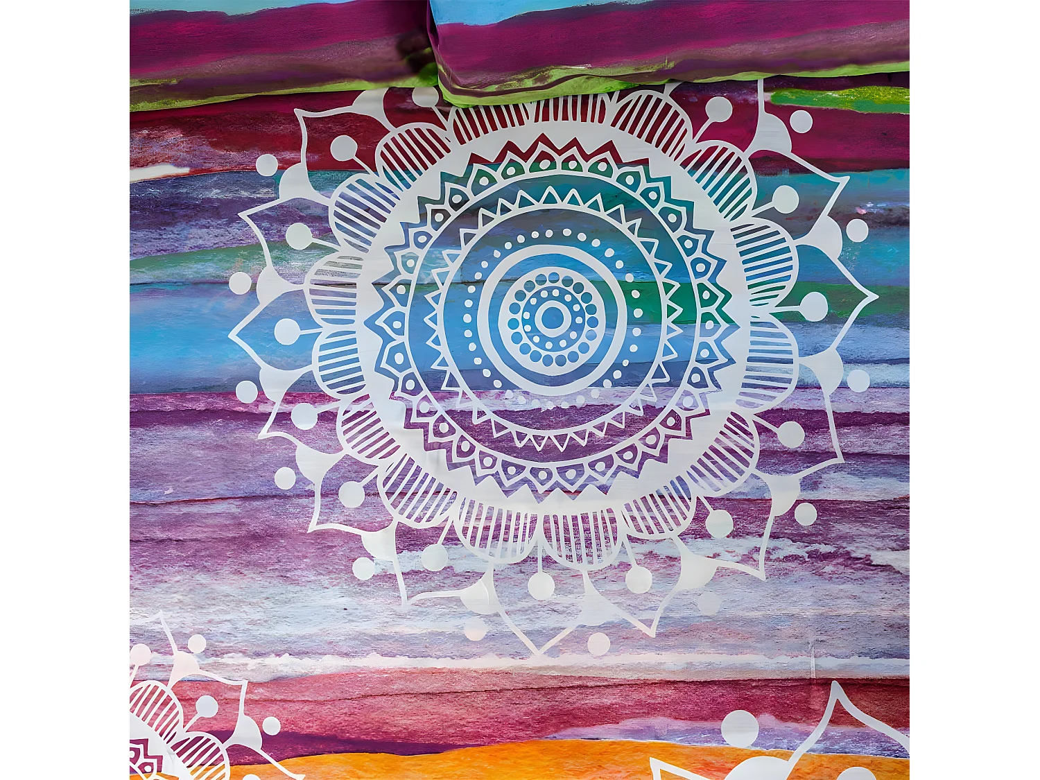 Juego de sábanas MANDALA ACUARELA  algodón poliéster Cama 150