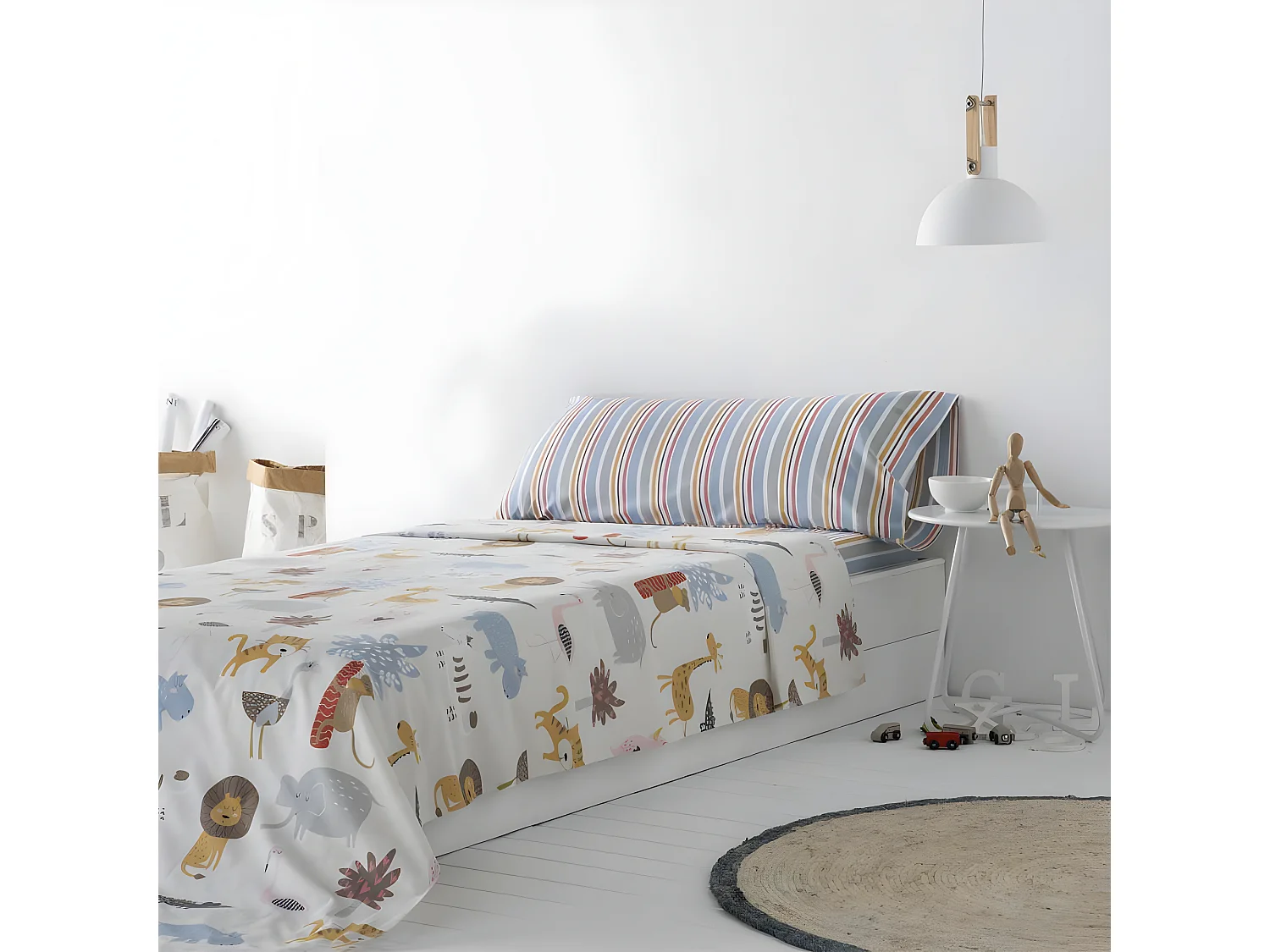 Juego de sabanas Infantil/Juvenil SALBURUA 100% ALGODÓN   Cama de 105