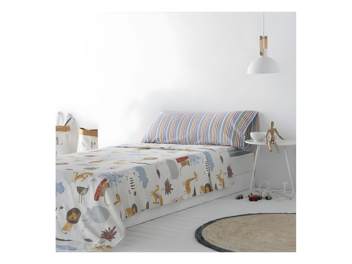 Juego de sabanas Infantil/Juvenil SALBURUA 100% ALGODÓN   Cama de 105