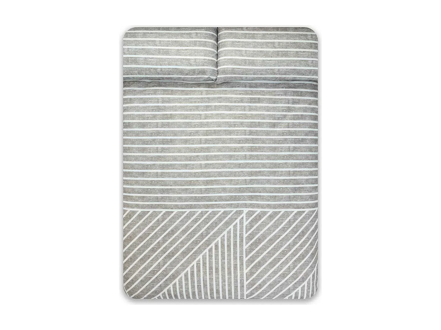 Juego de sábanas TORRETA microfibra hipoalergénica gris Cama 90