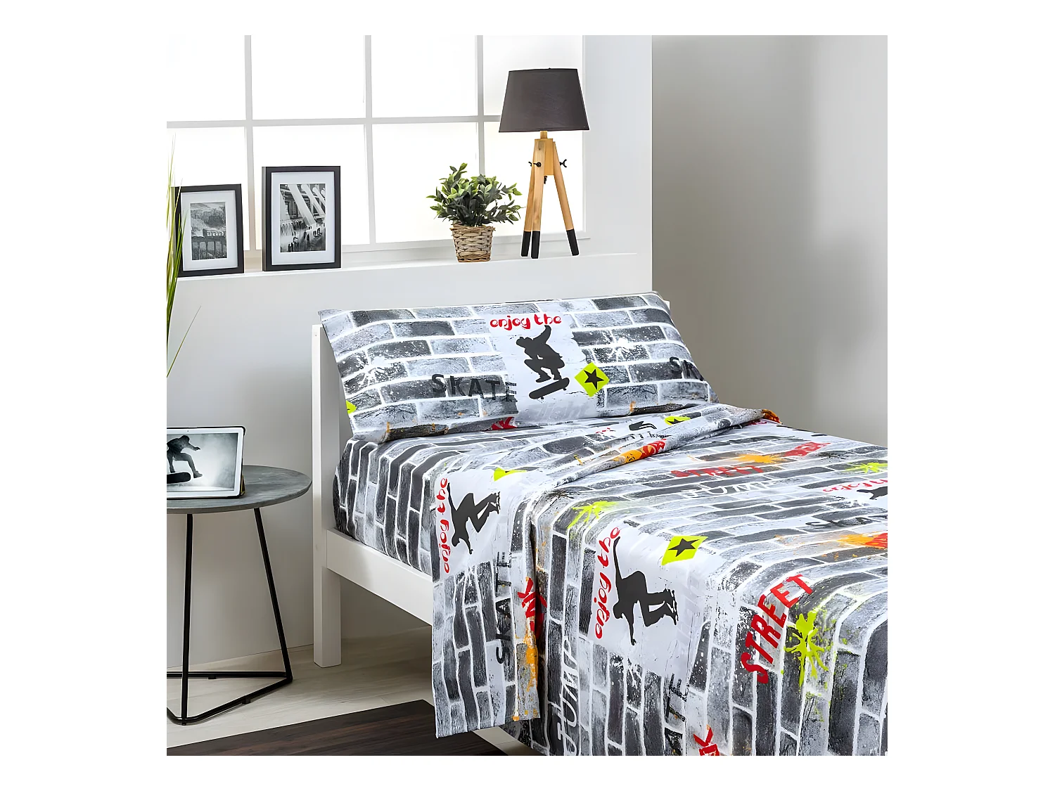 Juego de sabanas Juvenil Roll   ALGODÓN  Poliester Multicolor  Cama de 90