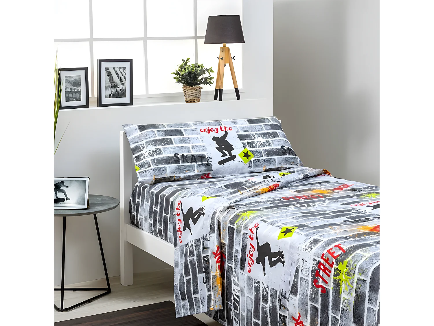 Juego de sabanas Juvenil Roll   ALGODÓN  Poliester Multicolor  Cama de 90