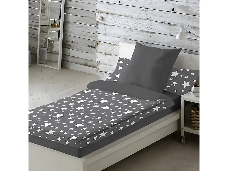 Saco nordico con Relleno GIVETTE para Cama 90 x 190/200 gris