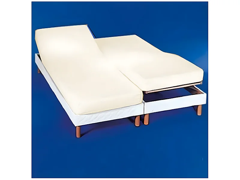Sábana Bajera Ajustable Camas dobles articuladas 180 x 190/200 Beige