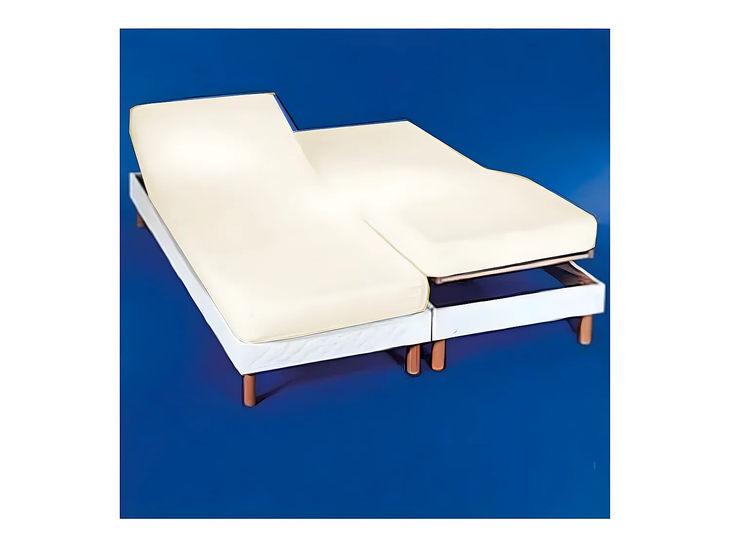 Sábana Bajera Ajustable Camas dobles articuladas 180 x 190/200 Beige