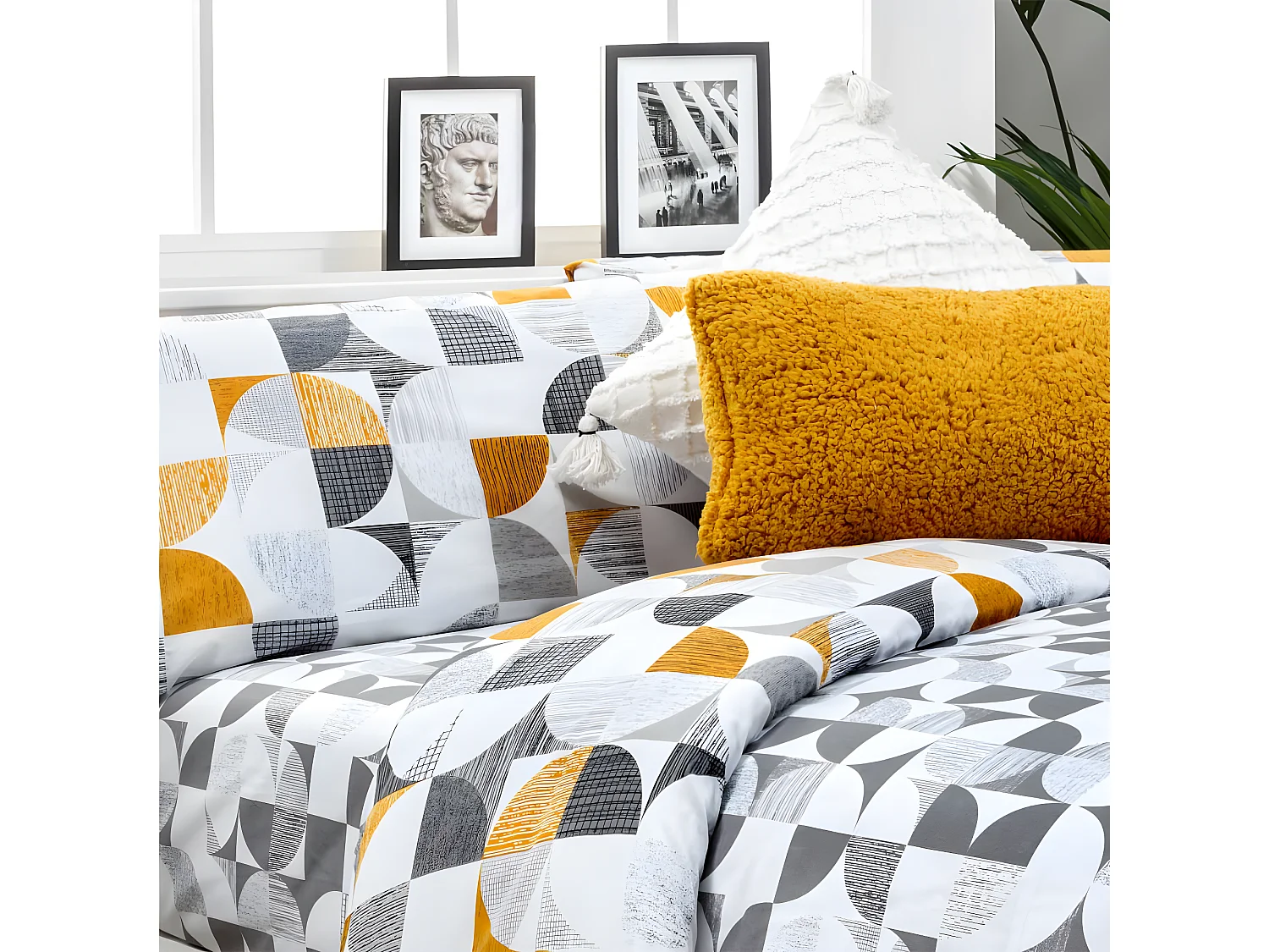 Funda Nordica Reversible CARNABY GREY algodón poliéster Cama de 200