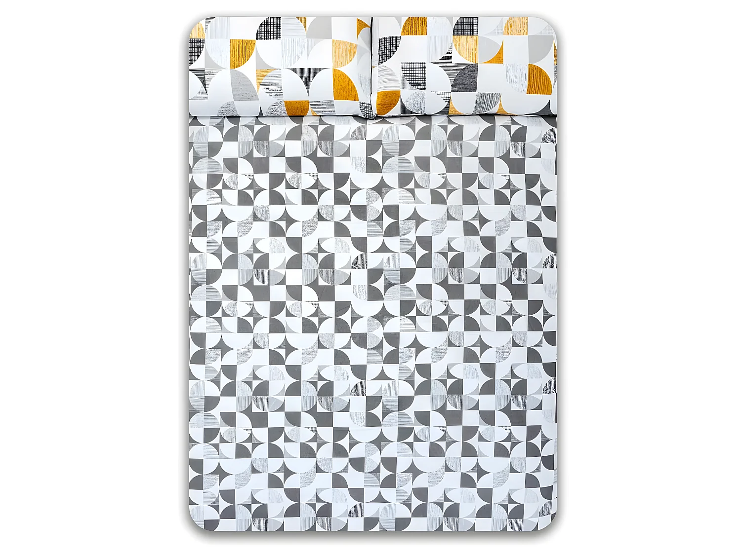 Funda Nordica Reversible CARNABY GREY algodón poliéster Cama de 200