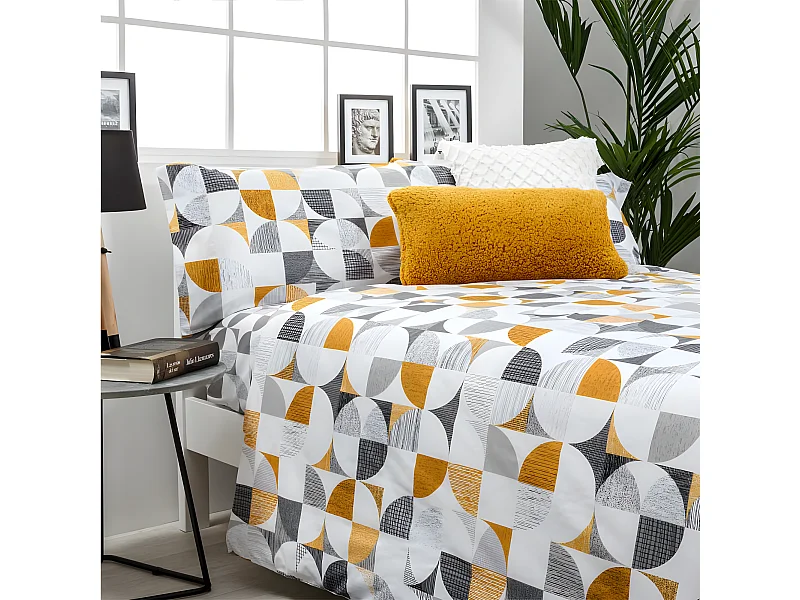 Funda Nordica Reversible CARNABY GREY algodón poliéster Cama de 200