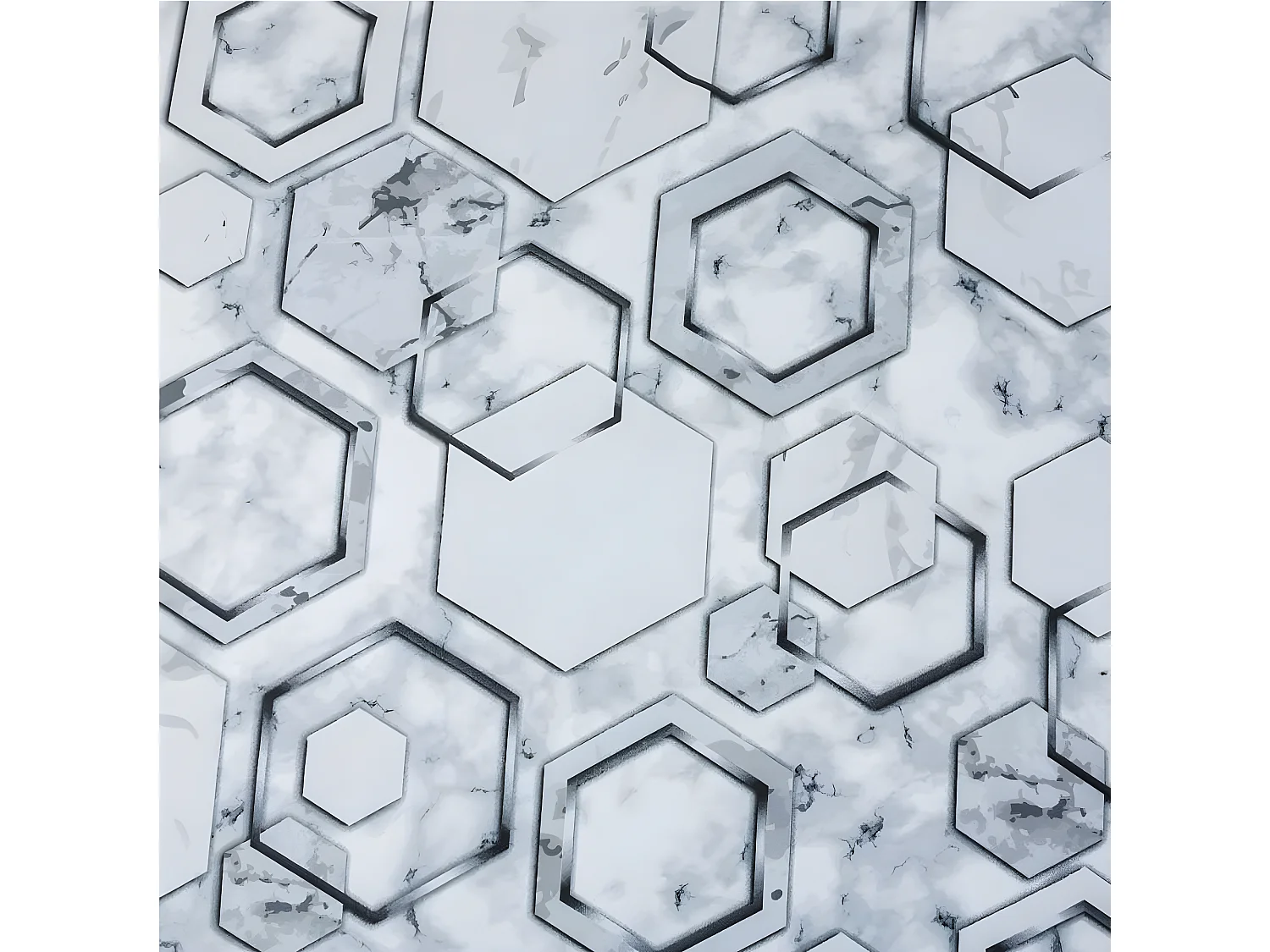 Funda nórdica MARMOL percal algodón gris y blanco 240x260 Cama 150