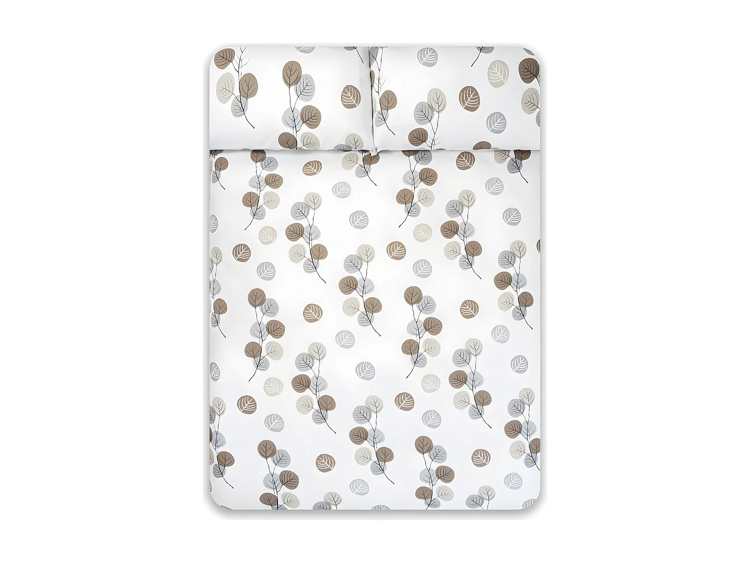 Funda nórdica HONDARRIBIA 100% algodón orgánico beige cama 90