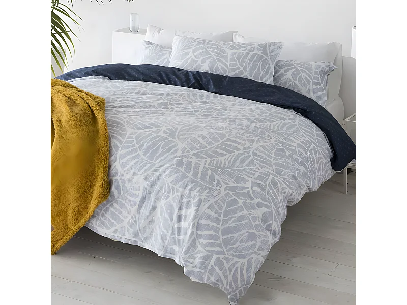 Funda nórdica reversible ARTEDO microfibra gris 240x220 Cama de 150