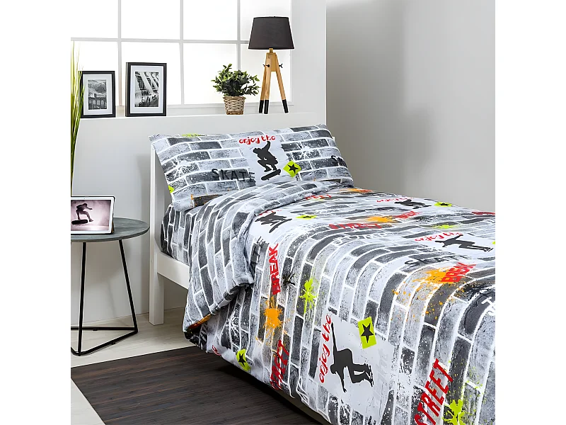 Funda Nordica Juvenil Reversible Roll ALGODÓN- POLIÉSTER  Cama 105