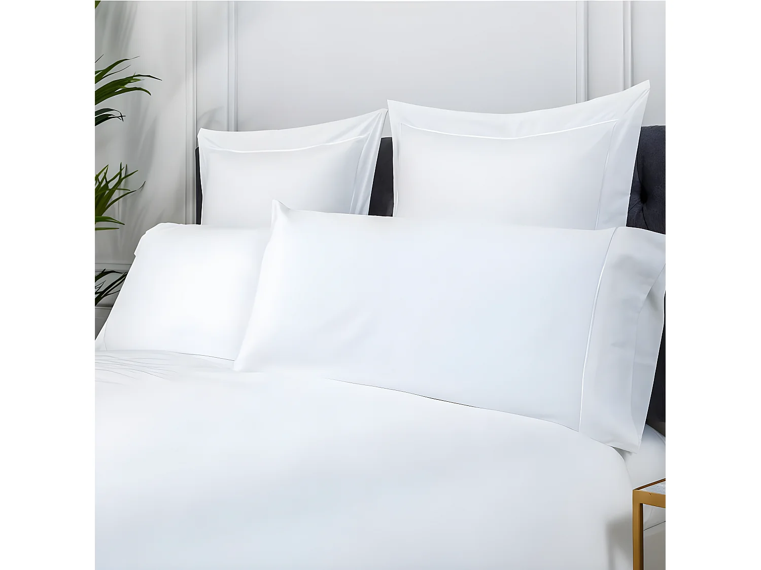 Funda nórdica Saten Algodon Egipcio 300 Hilos Blanco Cama 150