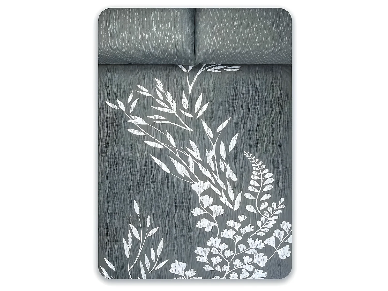 Funda Nordica FORESTA algodón poliéster gris 240 X 260 Cama de 150