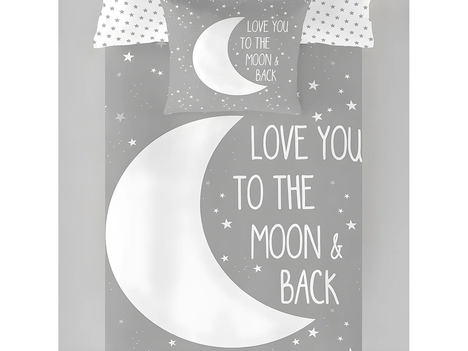 Funda Nordica Reversible Moon Grey ALGODÓN 100% Cama 105