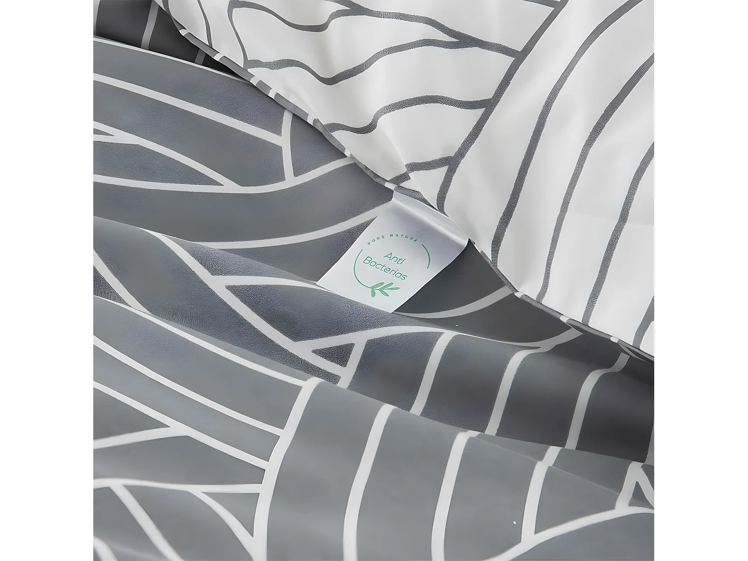 Funda nórdica reversible SALINAS microfibra gris 240x220 Cama de 150