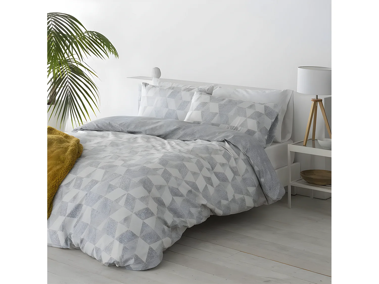 Funda nórdica reversible CUDILLERO microfibra gris Cama de 90