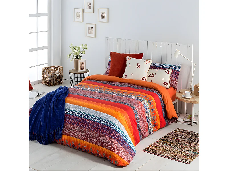 Funda nórdica INDI algodón multicolor 240x260 Cama de 150