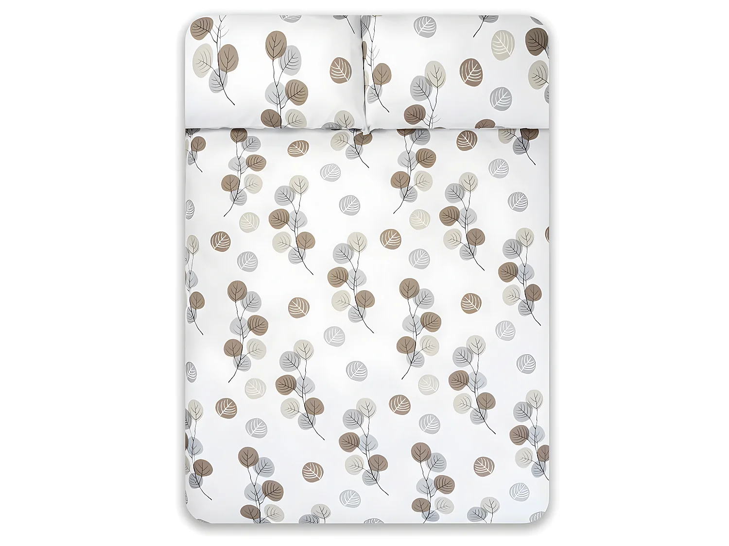 Funda nórdica HONDARRIBIA 100% algodón orgánico beige cama 200