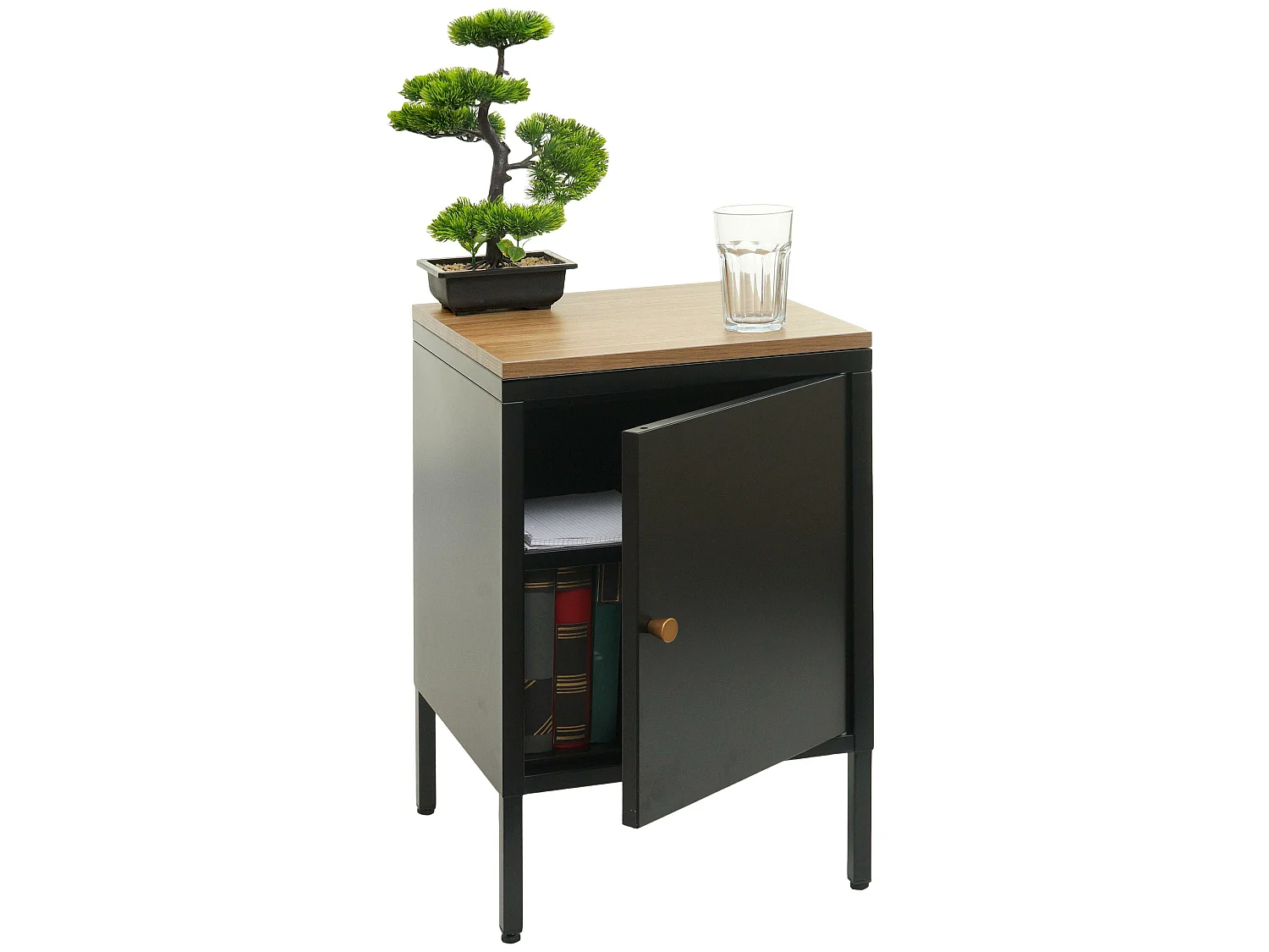 Table de nuit MCW-L84,  noir