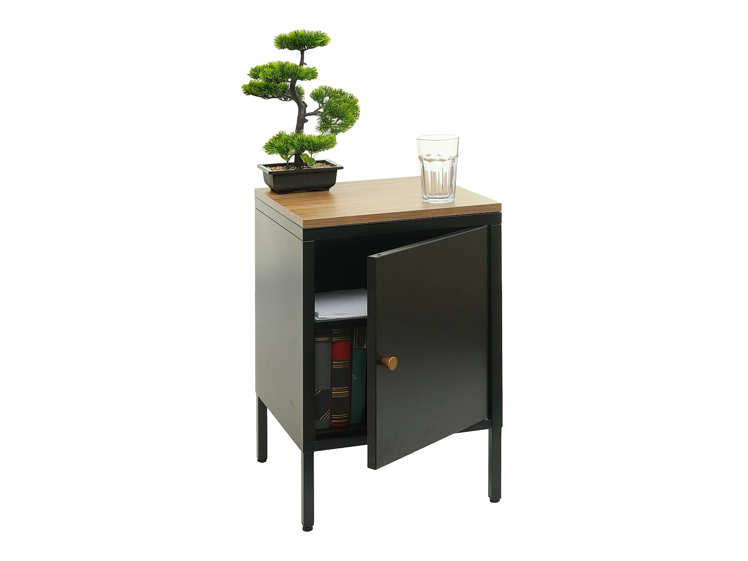 Table de nuit MCW-L84,  noir