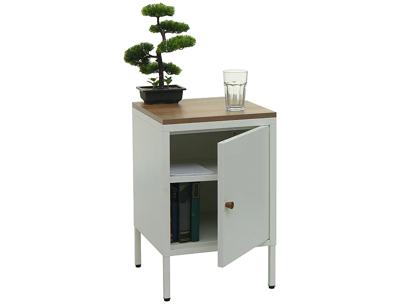 Mesa de cabeceira MCW-L84,  branco