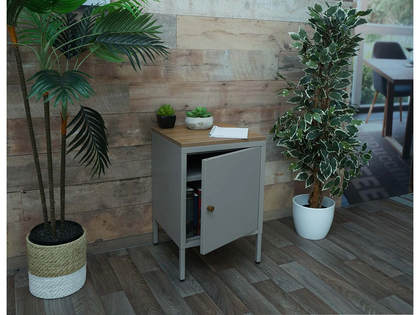 Table de nuit MCW-L84,  gris