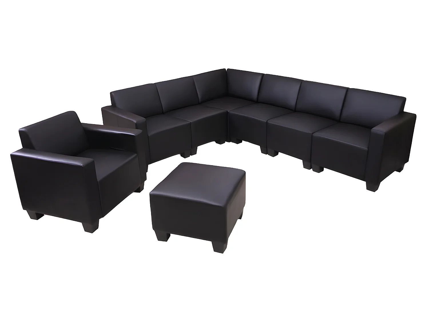 Bankstel Moncalieri (2-delig),  zwart