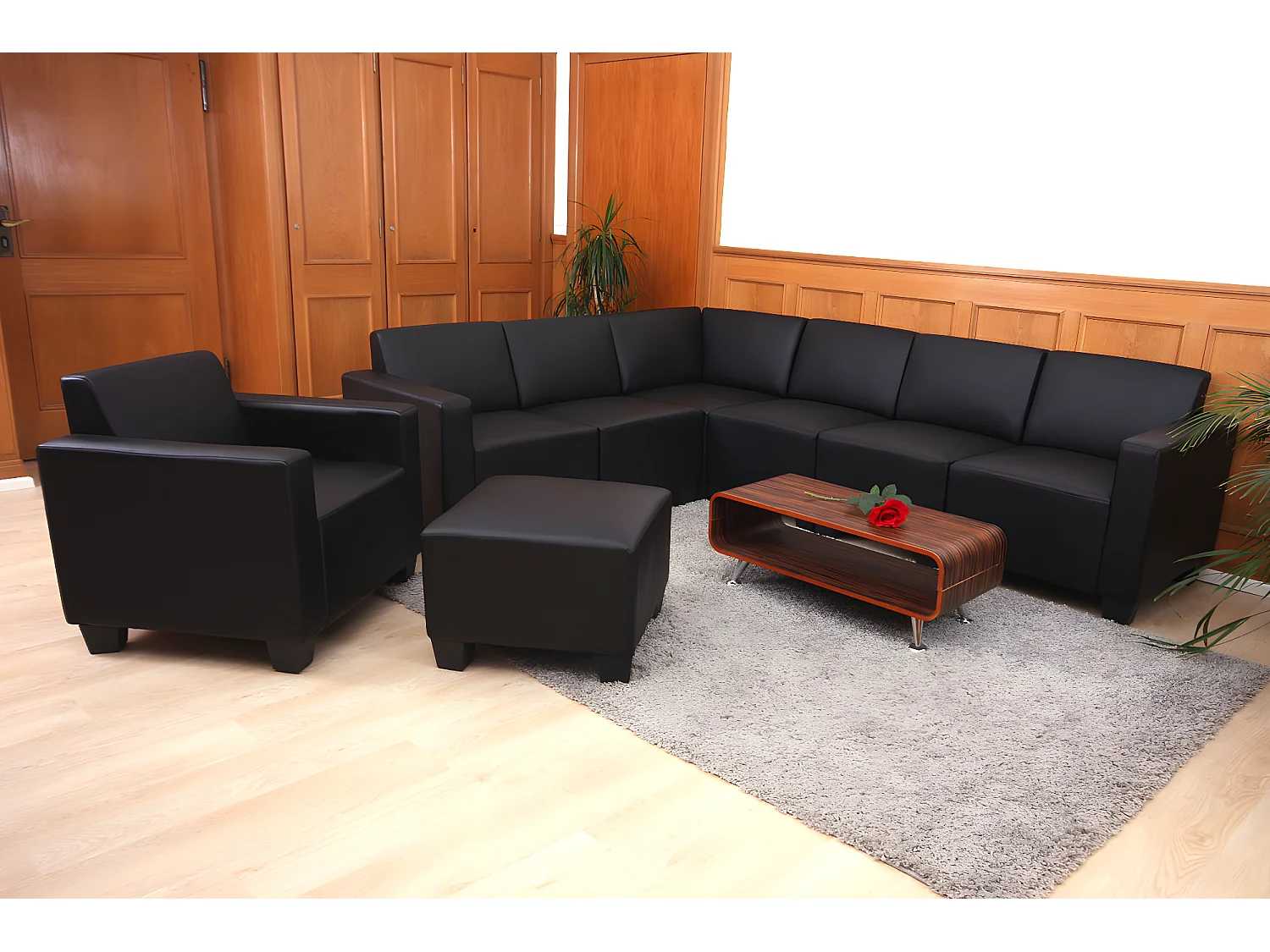 Bankstel Moncalieri (2-delig),  zwart