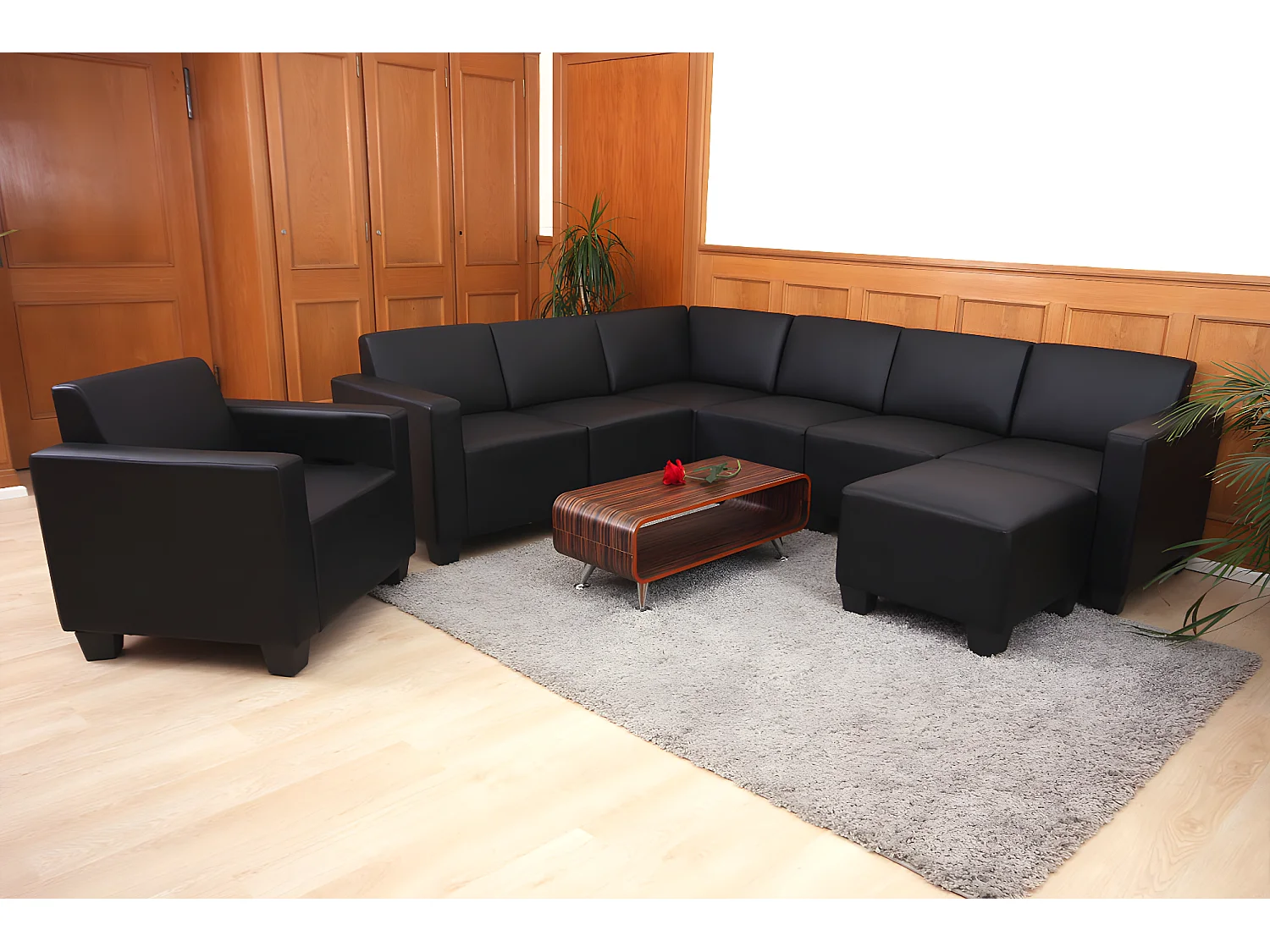 Bankstel Moncalieri (2-delig),  zwart