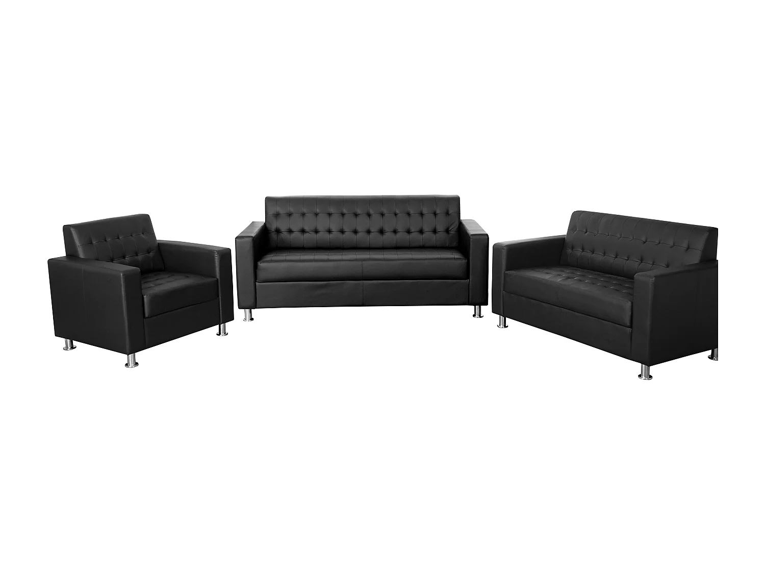 Zestaw wypoczynkowy Pori (3-częściowy),  czarny