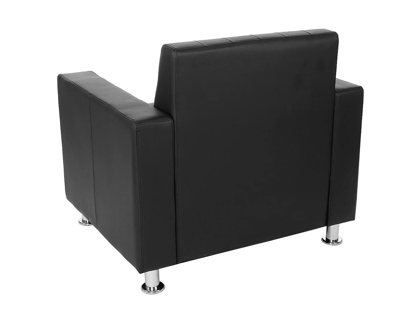 Salotto componibile club elegante Kunda T760 design moderno ecopelle composizione 3-1-1 ~ nero