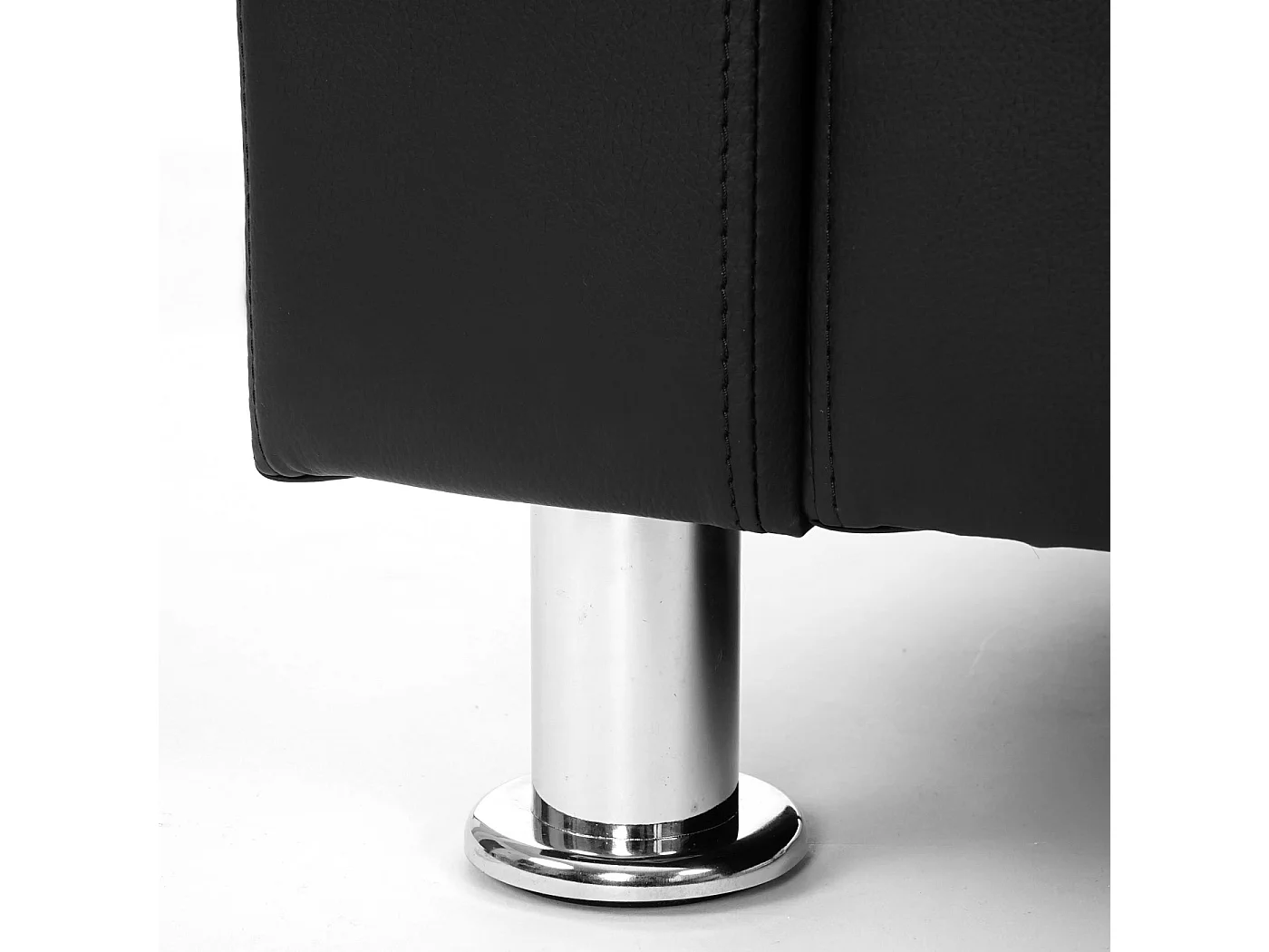 Salotto componibile club elegante Kunda T760 design moderno ecopelle composizione 3-1-1 ~ nero
