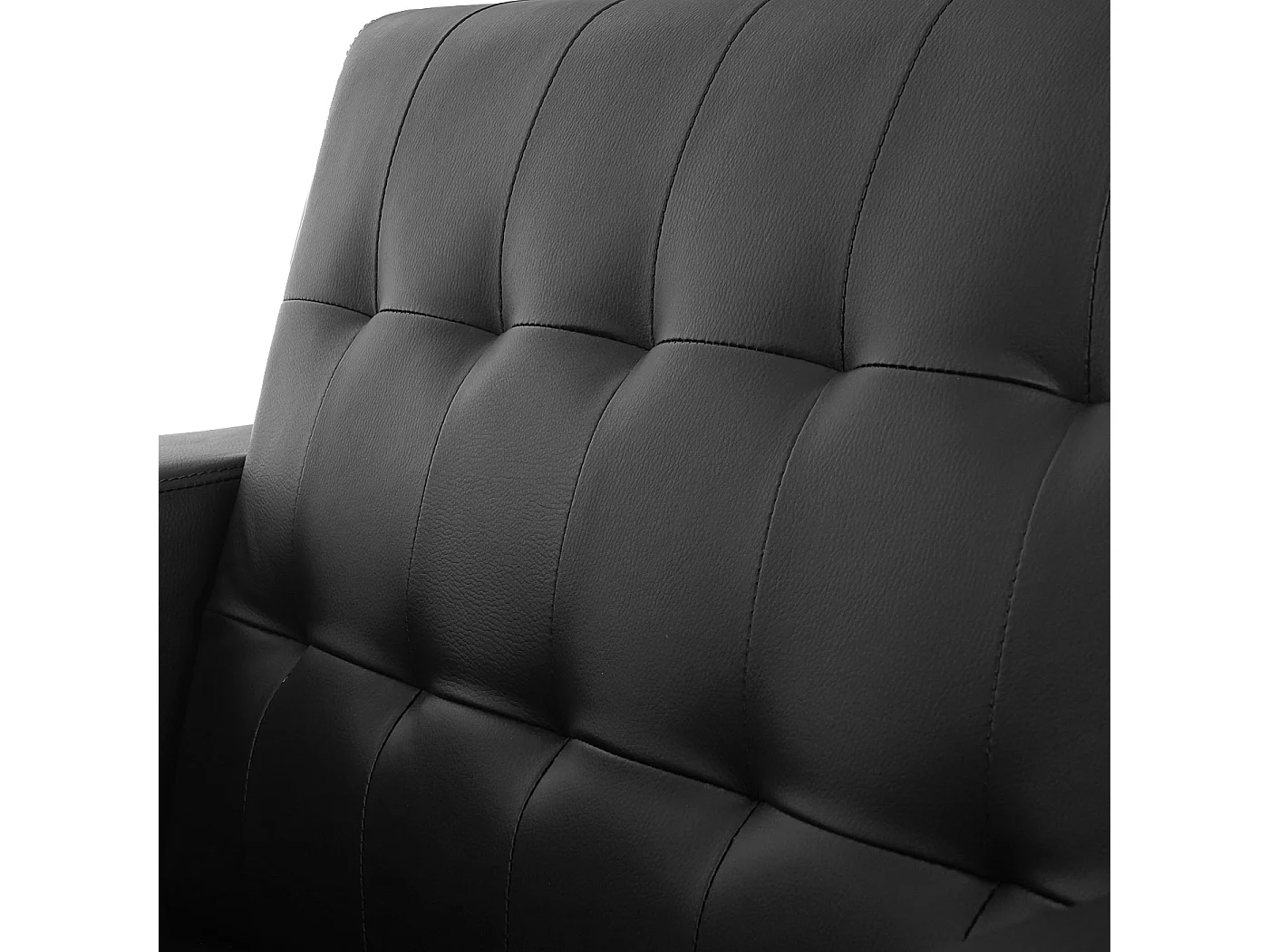 Salotto componibile club elegante Kunda T760 design moderno ecopelle composizione 3-1-1 ~ nero