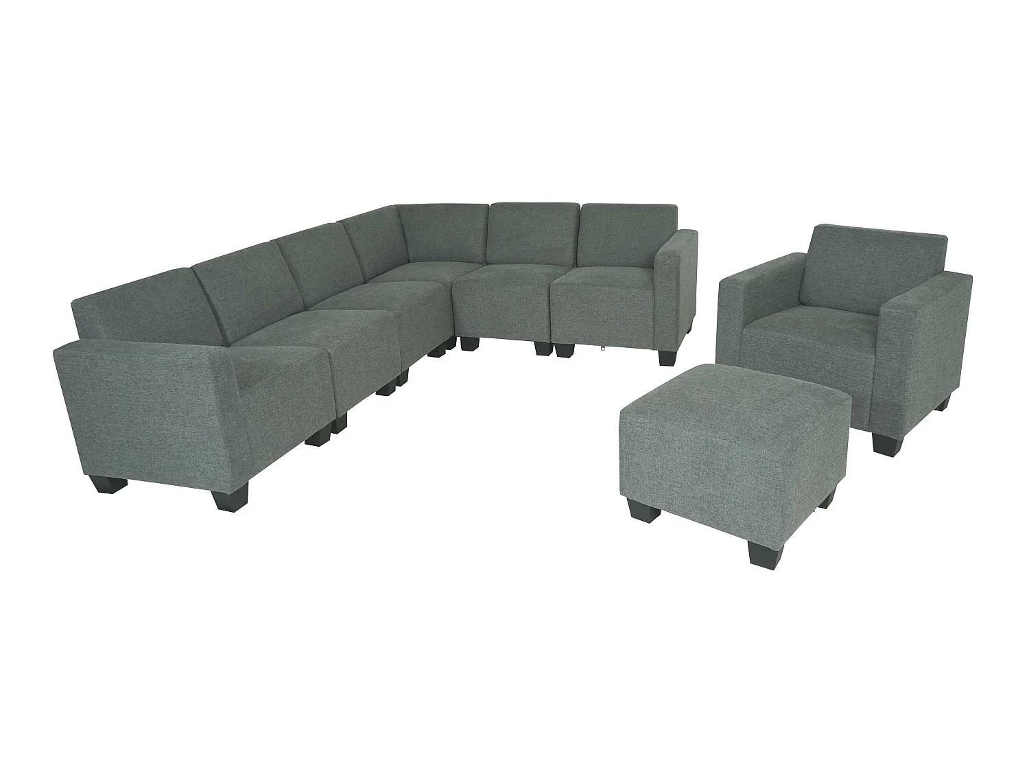 Sofa-Système Moncalieri (6-delig),  grijs