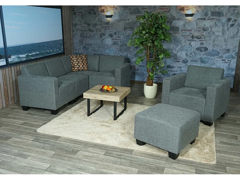Sofa-System Moncalieri (6-teilig), Grau