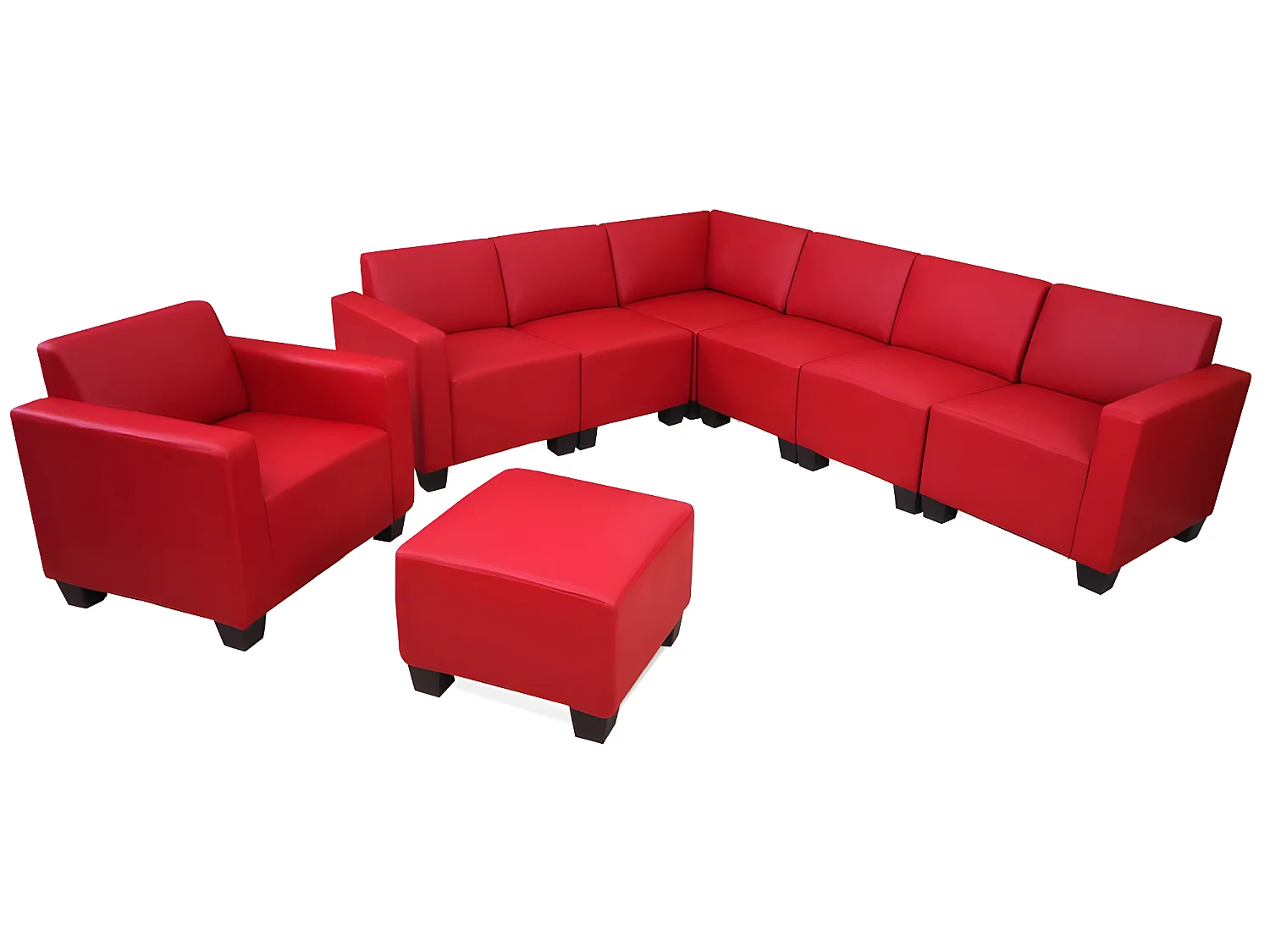 Couch-Garnitur Moncalieri (2-teilig), Rot