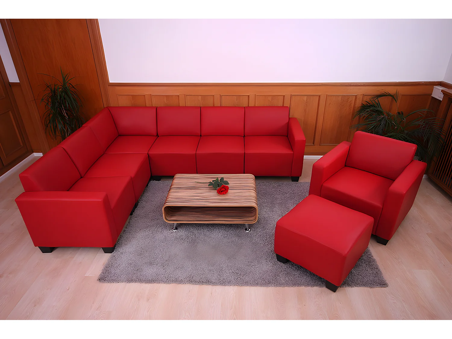 Couch-Garnitur Moncalieri (2-teilig), Rot