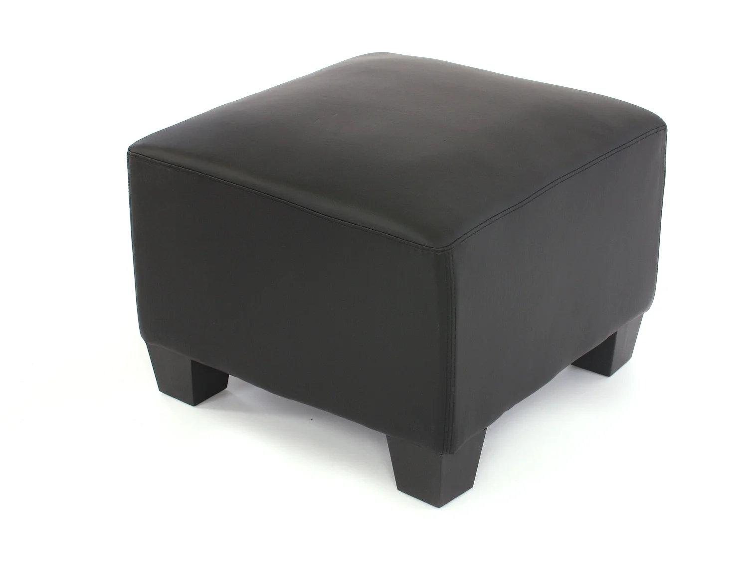 Salotto modulare componibile lounge moderno Lione N71 ecopelle combinazione 6-1-1 nero