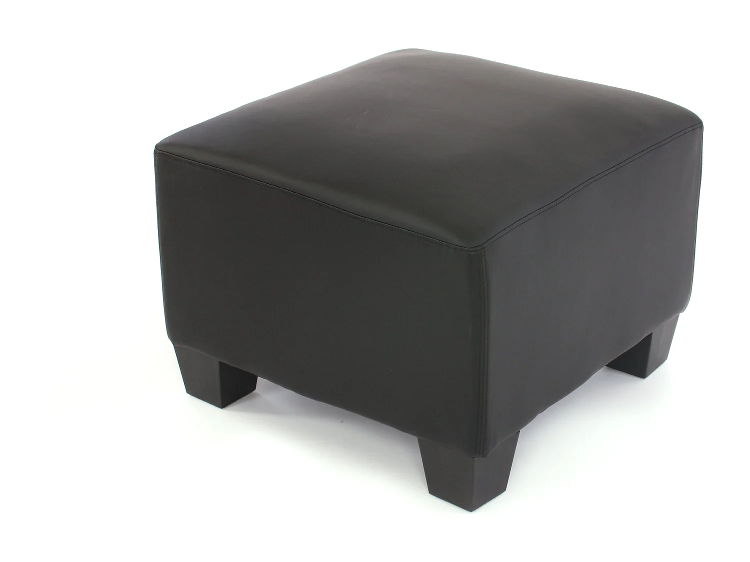 Salotto modulare componibile lounge moderno Lione N71 ecopelle combinazione 6-1-1 nero