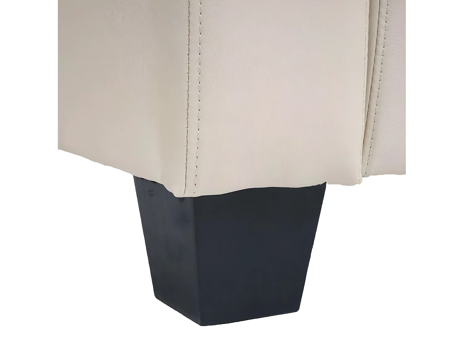 Salotto componibile lounge moderno elegante Lille M65 composizione 3-1-1 ecopelle avorio